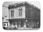 I.O.O.F. building in 1884 following the fire - The corner café(now Bud's) was started by Tom Wong in 1944 - to the left is Dixon Home Bakery, Seifert family proprietors - later the Cross family. Far left is the Dixon tribune office, Fred Dunnicliff, editor